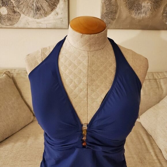 Profile by Gottex Murano V-Neck Halter Tankini Top - Picture 4 of 12